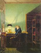 Georg Friedrich Kersting Man Reading by Lamplight oil painting reproduction